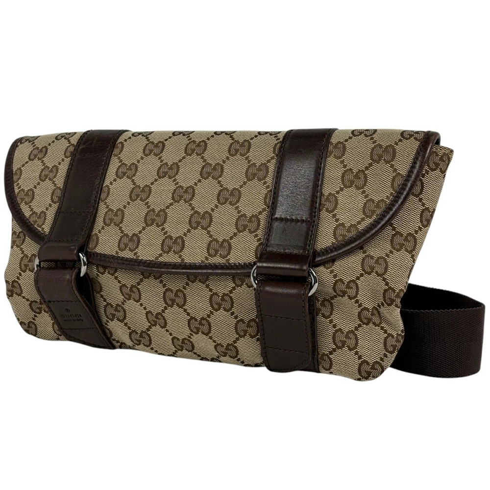 Gucci GG Body Bum Crossbody Belt bag waist canvas beige brown